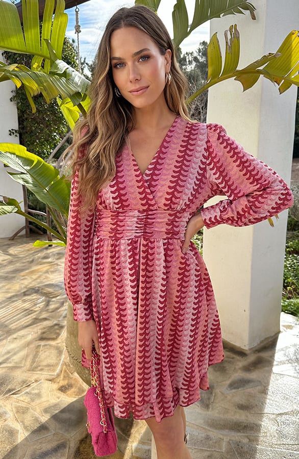 Waistband Dress Print Roze Rood – alle jurkjes — foto 5
