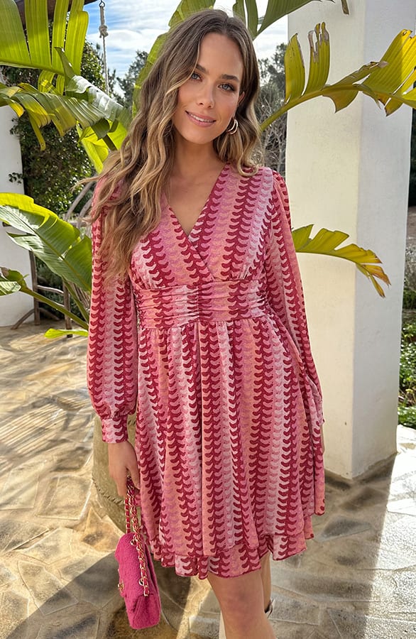 Waistband Dress Print Roze Rood – alle jurkjes — foto 6