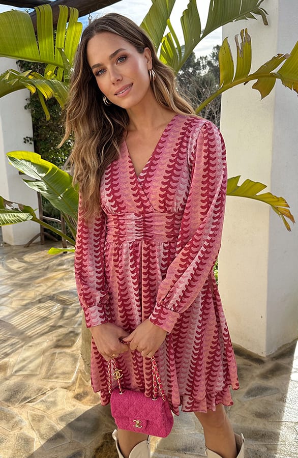 Waistband Dress Print Roze Rood – alle jurkjes — foto 7