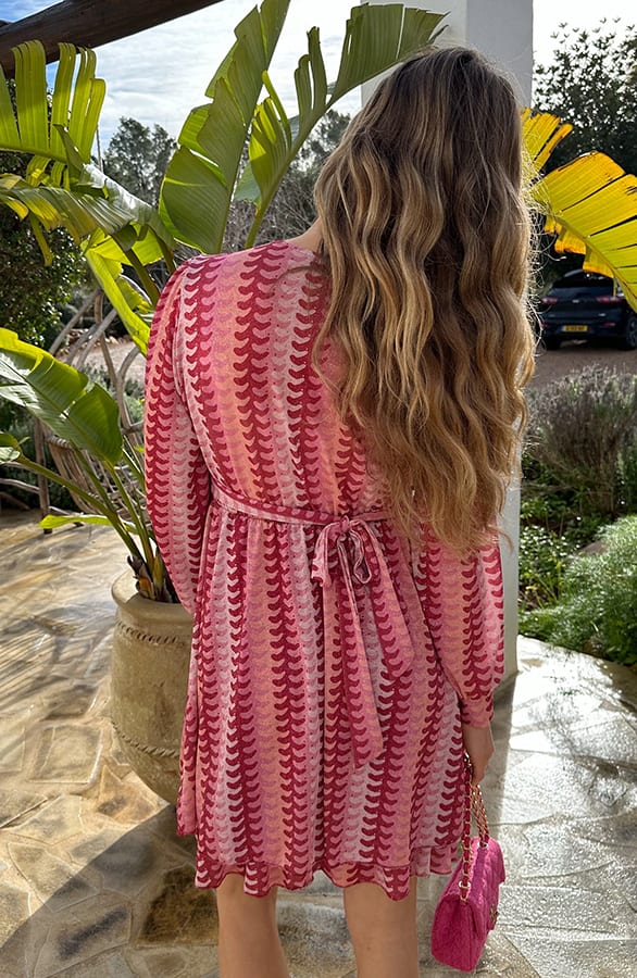 Waistband Dress Print Roze Rood – alle jurkjes — foto 3