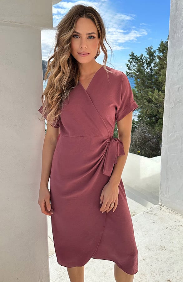 Wrap Jurk Fenna Maxi Dust Roze – alle jurkjes — foto 2