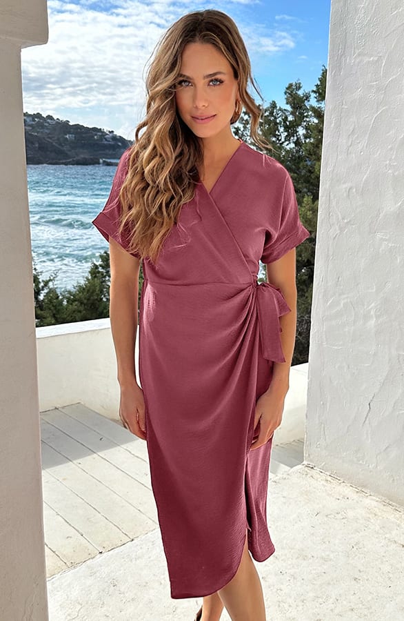 Wrap Jurk Fenna Maxi Dust Roze – alle jurkjes — foto 6