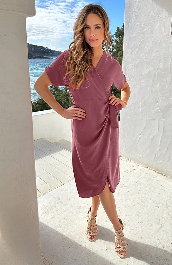 Wrap Jurk Fenna Maxi Dust Roze – alle jurkjes — foto 5