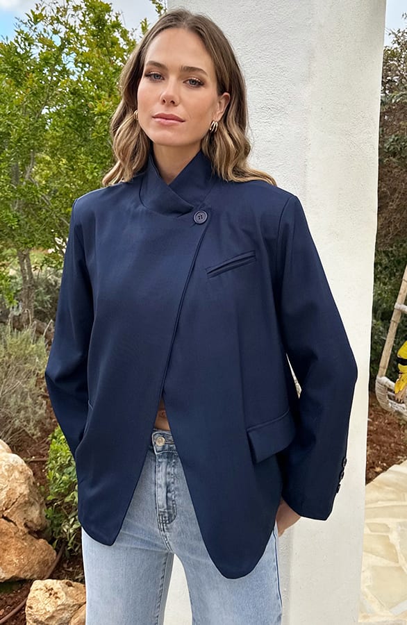 Asymmetrische Blazer Marine – blazers — foto 4