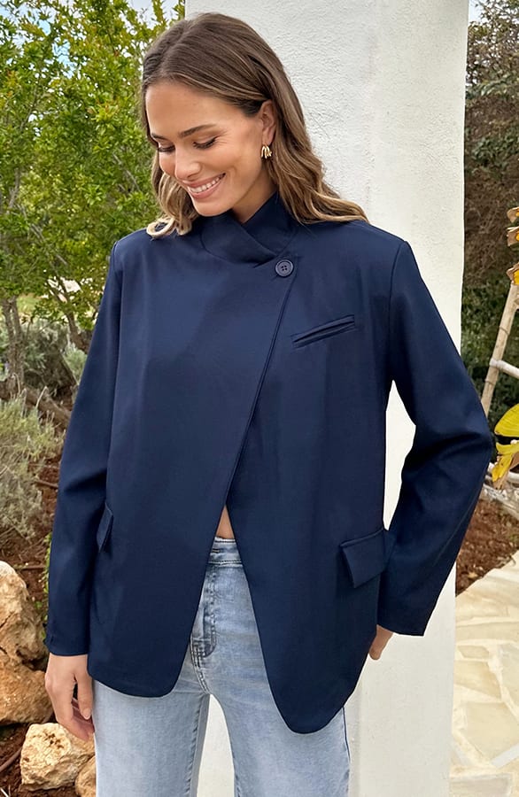 Asymmetrische Blazer Marine – blazers — foto 7