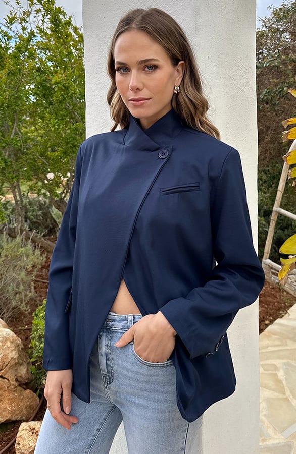 Asymmetrische Blazer Marine – blazers — foto 3