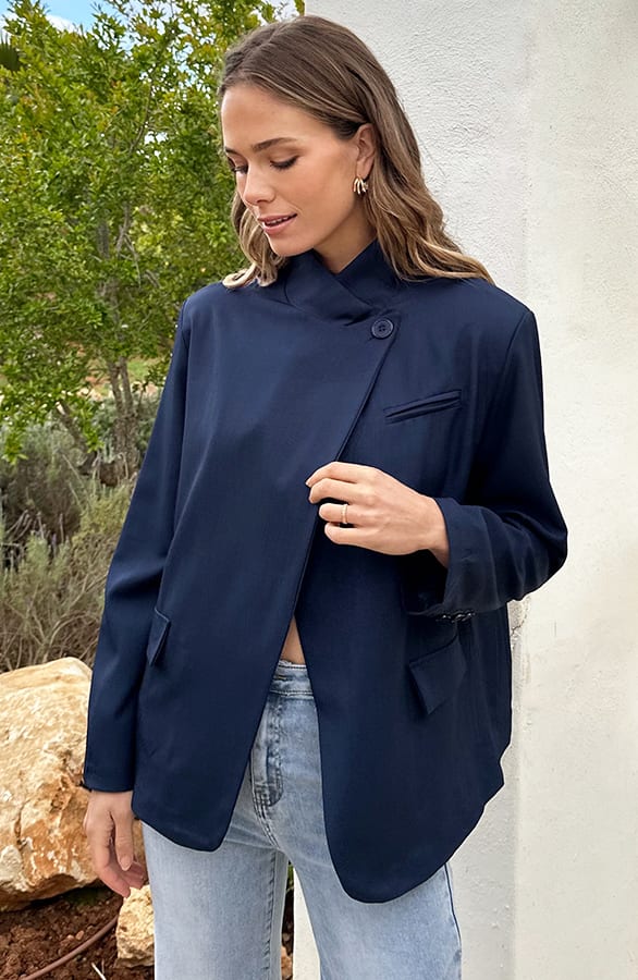 Asymmetrische Blazer Marine – blazers — foto 2