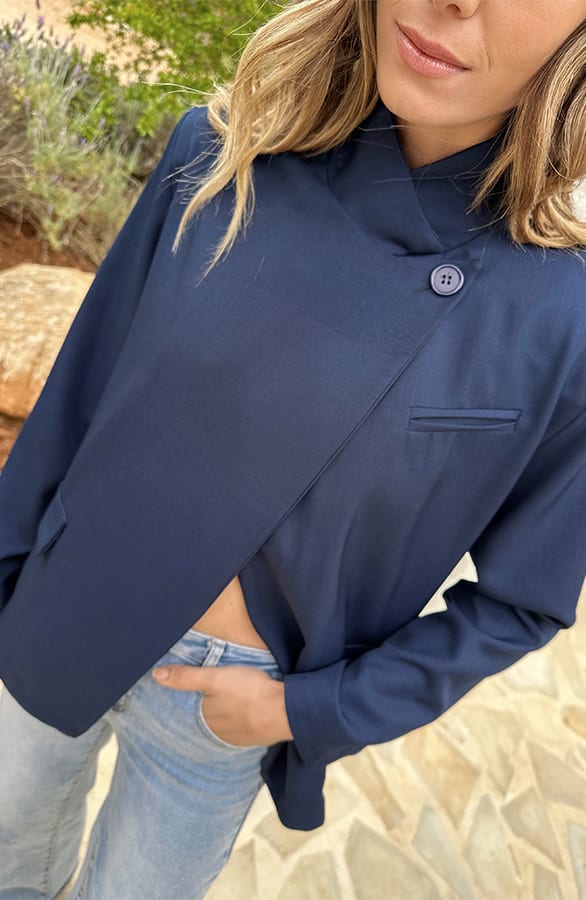 Asymmetrische Blazer Marine – blazers — foto 6