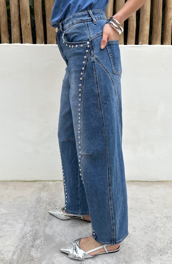 Barrel Studs Jeans Blue — foto 5