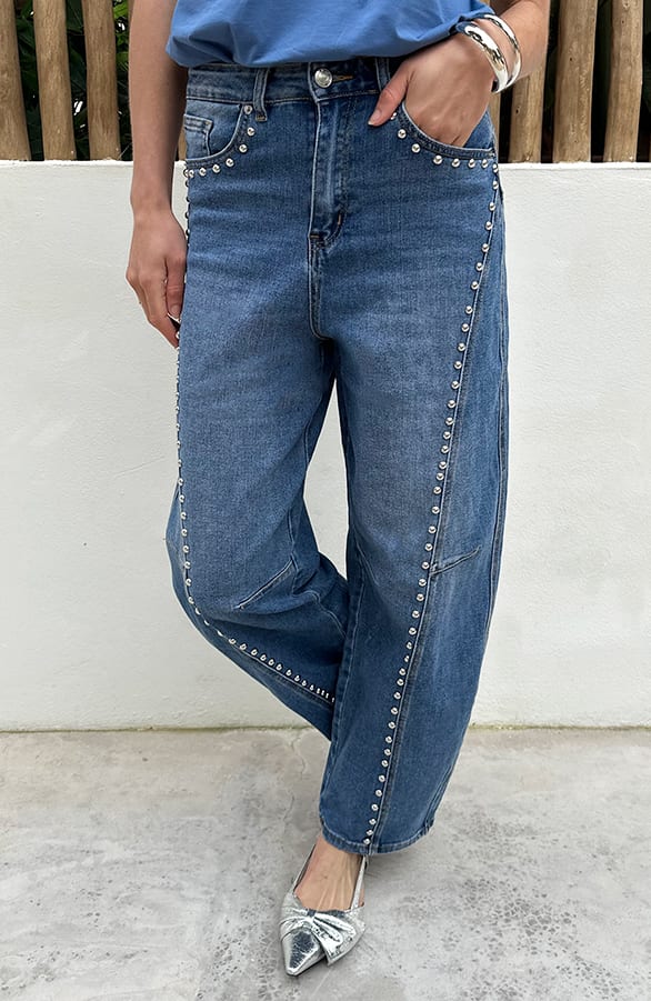 Barrel Studs Jeans Blue — foto 2