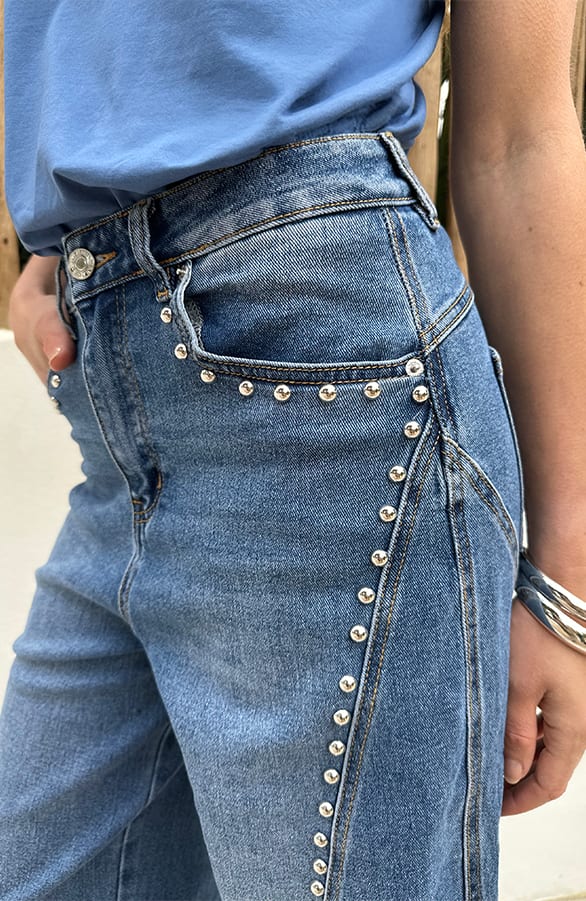 Barrel Studs Jeans Blue — foto 3