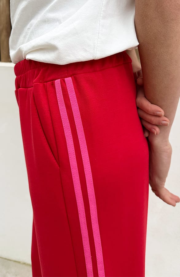 Bies Wide Leg Pants Rood Fuchsia – broeken — foto 7