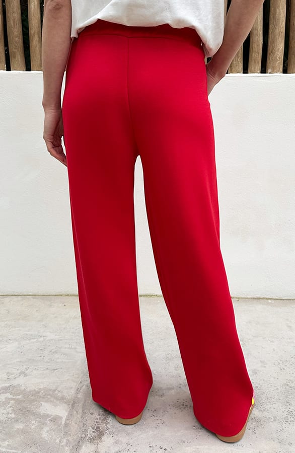 Bies Wide Leg Pants Rood Fuchsia – broeken — foto 8
