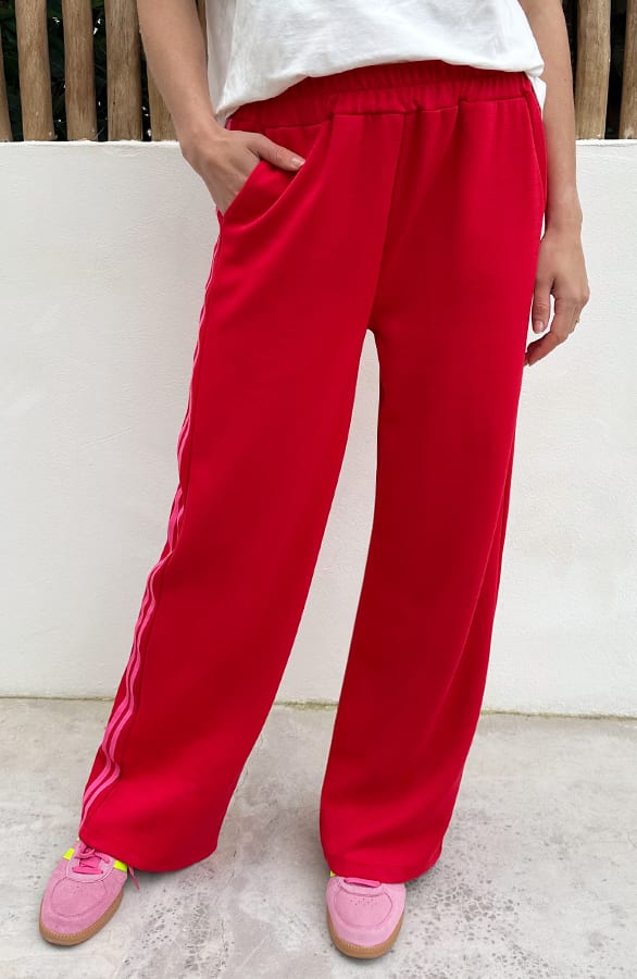Bies Wide Leg Pants Rood Fuchsia – broeken — foto 9
