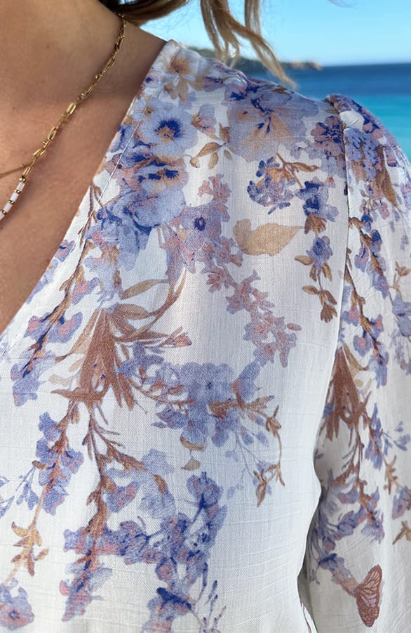 Bohemian Flower Jurk Baby Blauw – alle jurkjes — foto 4
