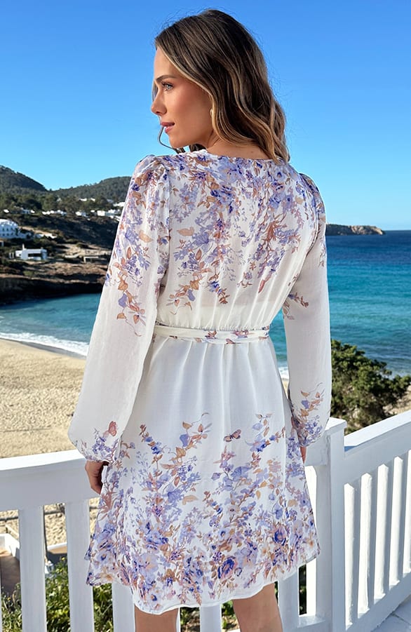 Bohemian Flower Jurk Baby Blauw – alle jurkjes — foto 3