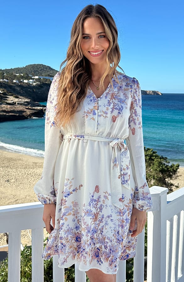 Bohemian Flower Jurk Baby Blauw – alle jurkjes — foto 7