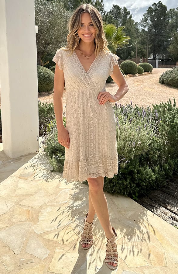 Bohemian Lace Jurk Beige – alle jurkjes — foto 4