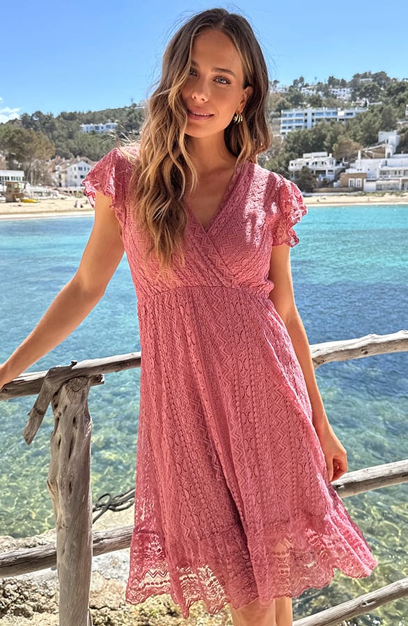 Bohemian Lace Jurk Dust Roze – alle jurkjes — foto 6