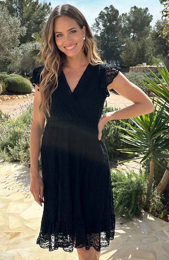 Bohemian Lace Jurk Zwart