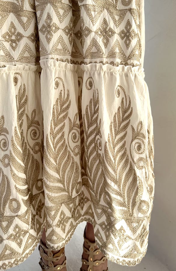 Bohemian Leaves Maxi Dress Gold – alle jurkjes — foto 5