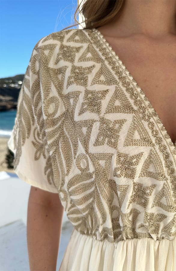 Bohemian Leaves Maxi Dress Gold – alle jurkjes — foto 4