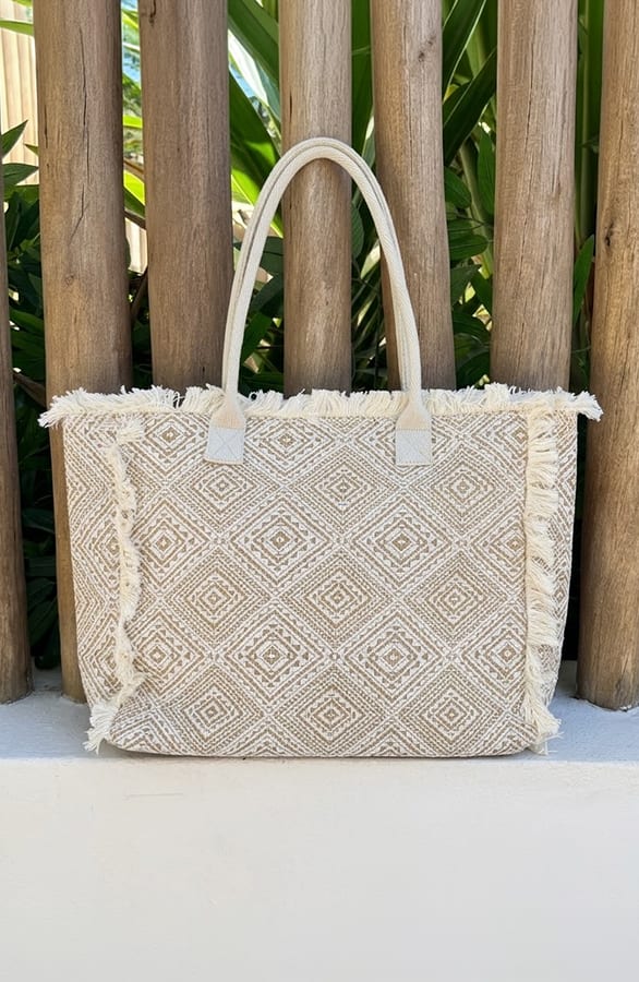 Boho Cotton Tote Bag Gold – accessoires
