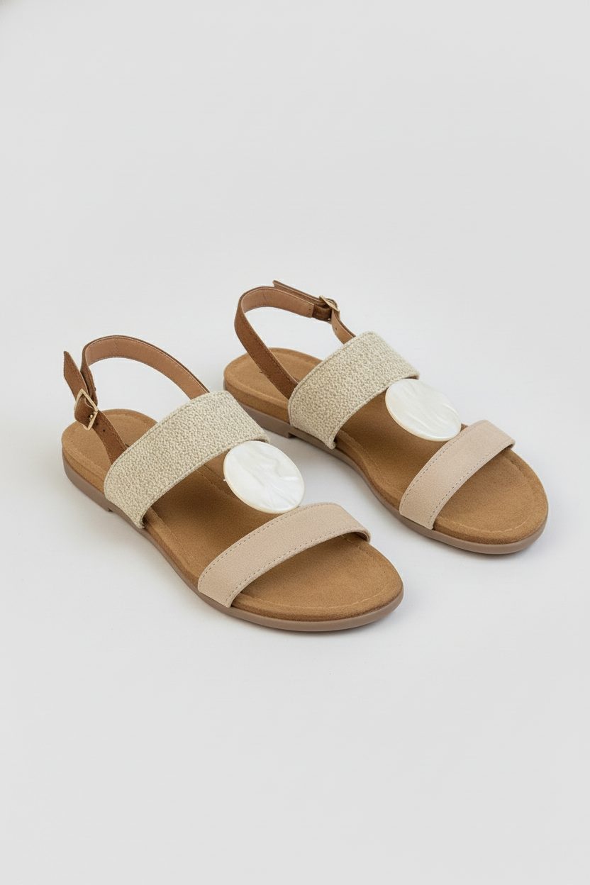Boho Stone Sandaal Beige – schoenen — foto 2