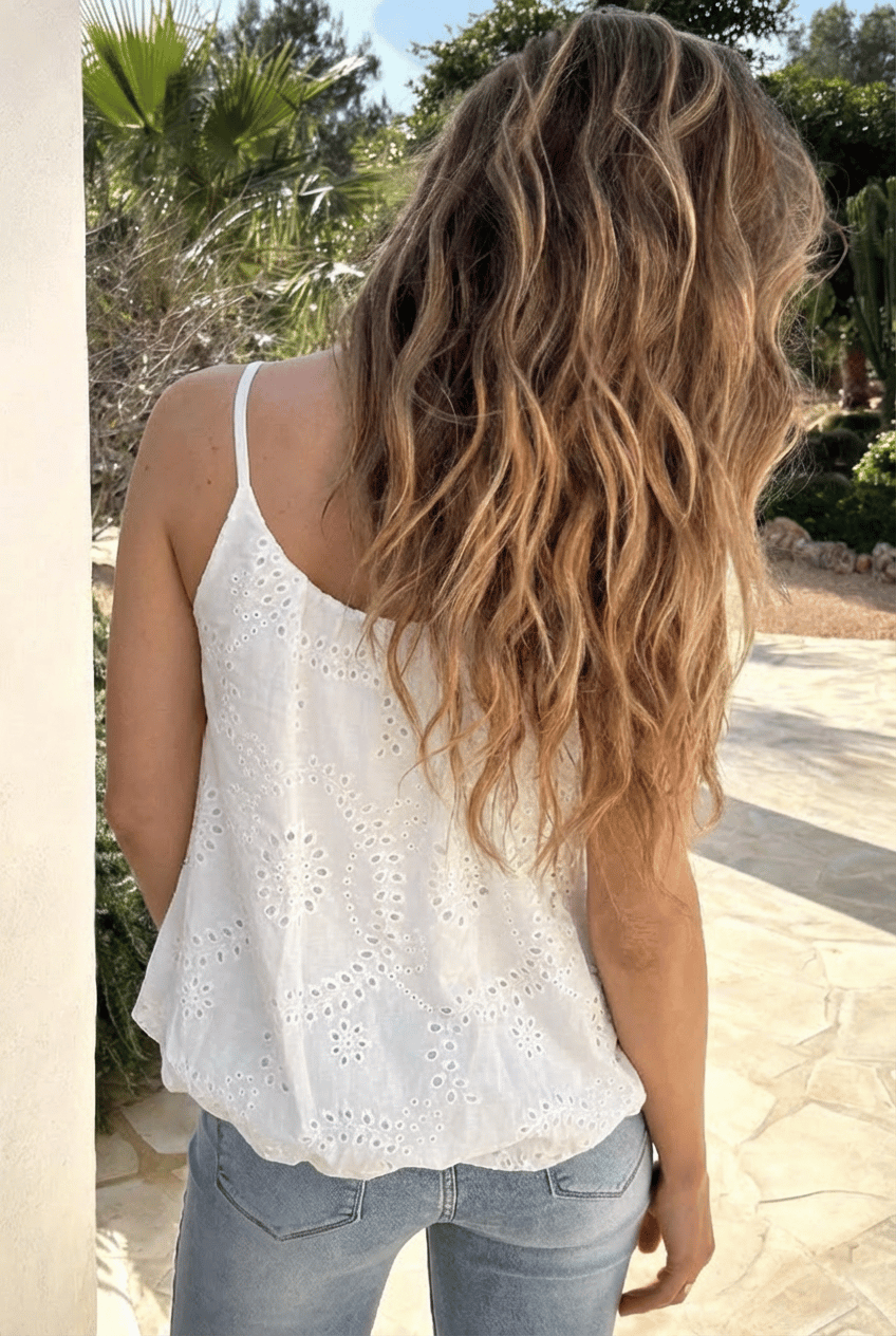 Broderie Camisole Top Ecru – shirts & tops — foto 3