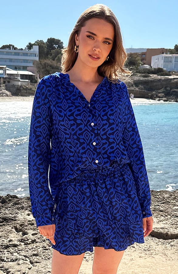 Casual Viscose Blouse Meike Kobalt – kleding — foto 5