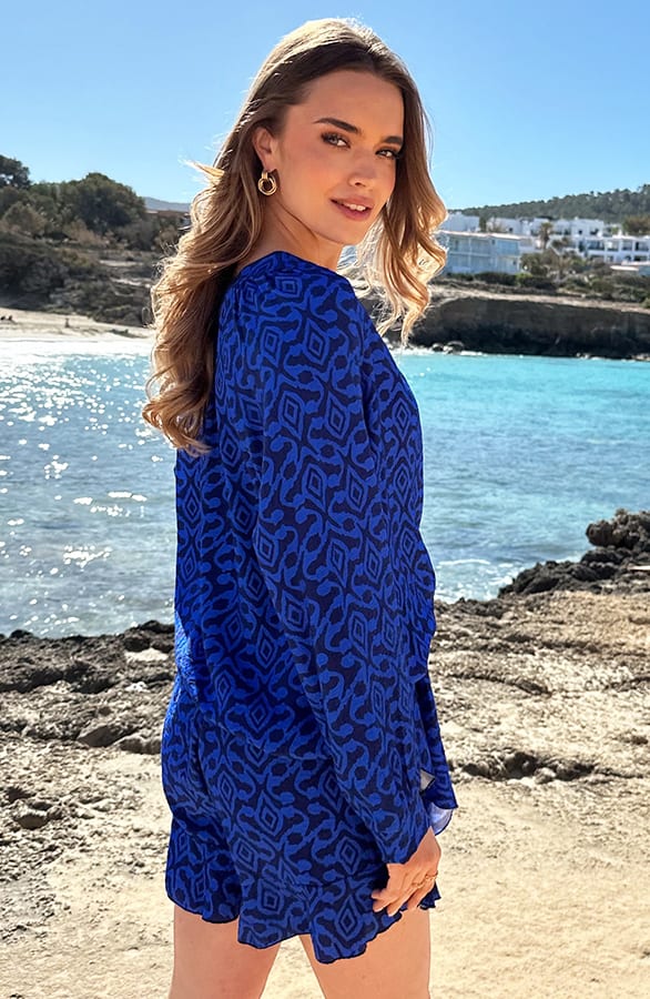 Casual Viscose Blouse Meike Kobalt – kleding — foto 3
