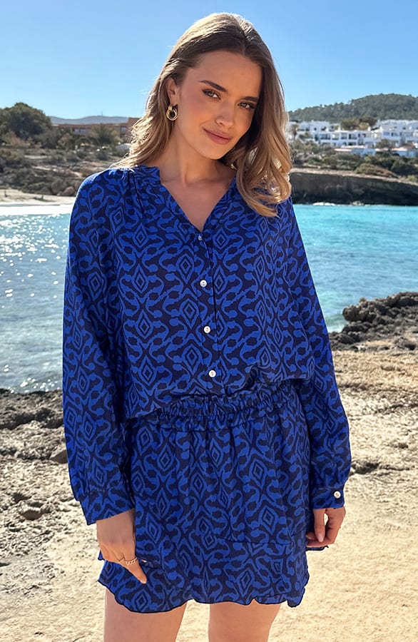 Casual Viscose Blouse Meike Kobalt – kleding — foto 6