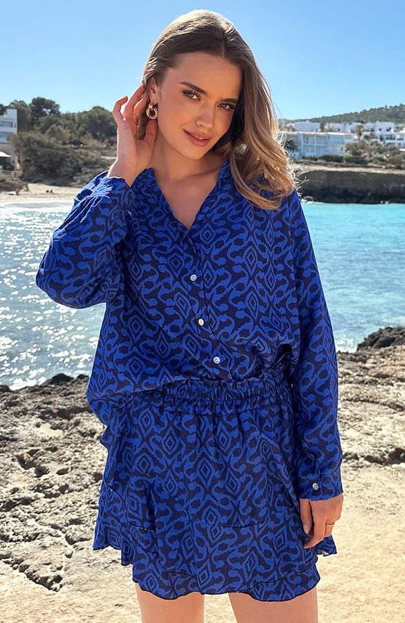 Casual Viscose Blouse Meike Kobalt – kleding — foto 8