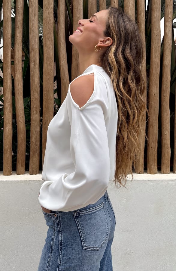 Cold Shoulder Blouse Ecru – shirts & tops — foto 5