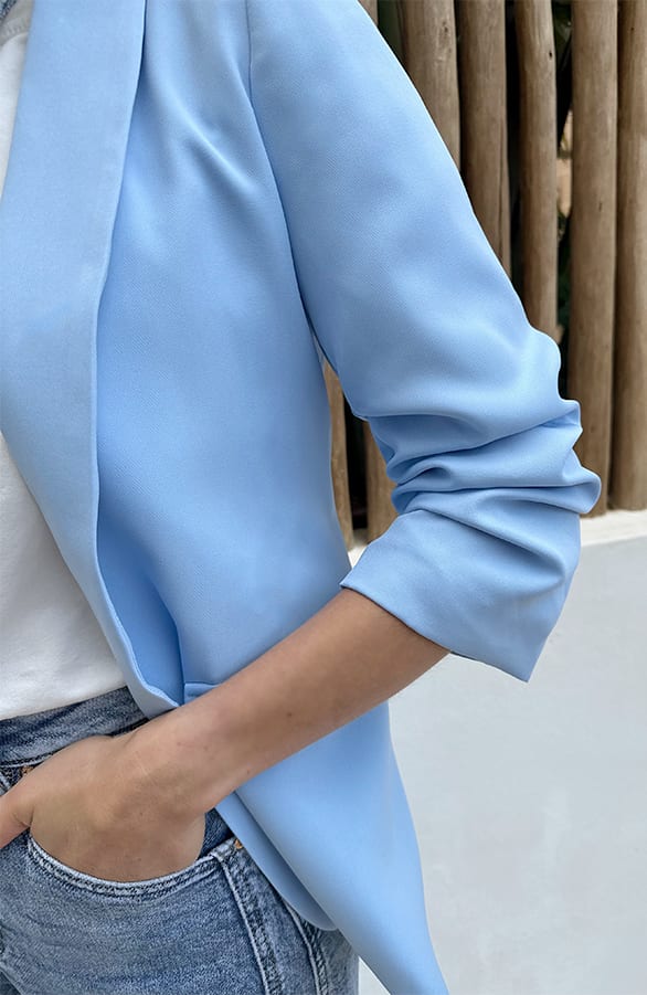 Dames Blazer Nore Baby Blue – blazers — foto 4