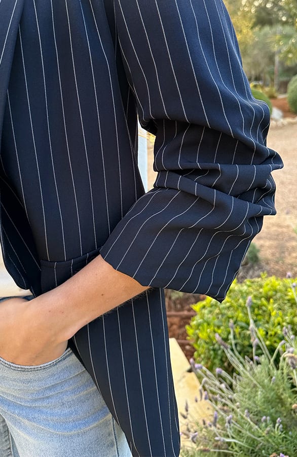 Dames Blazer Nore Gestreept Marine – blazers — foto 6