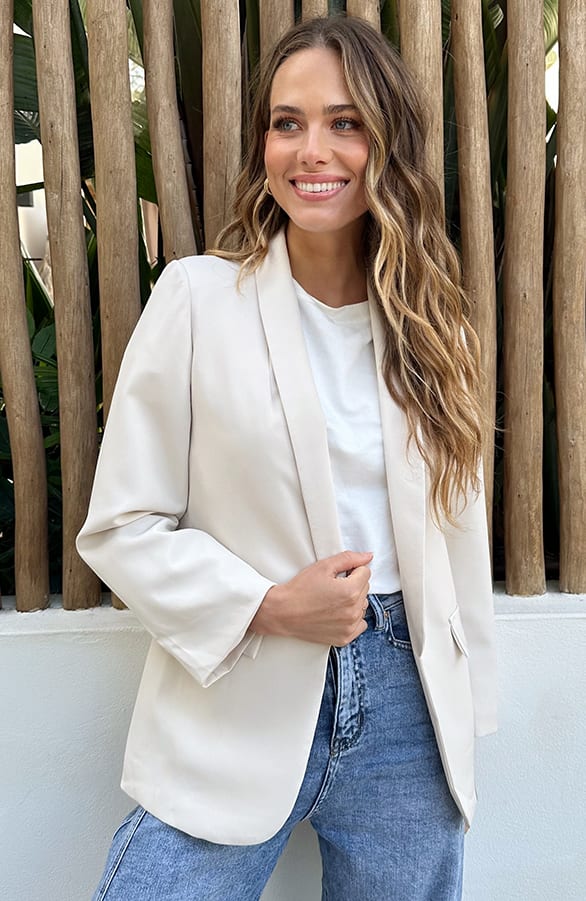 Dames Blazer Nore Longsleeve Beige – blazers — foto 6