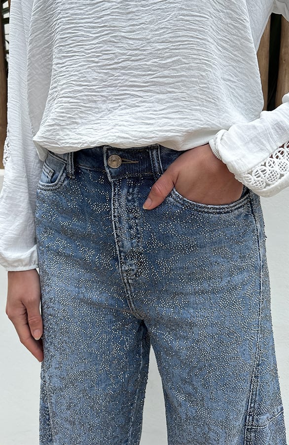 Diamond Barrel Jeans Stonewash — foto 4