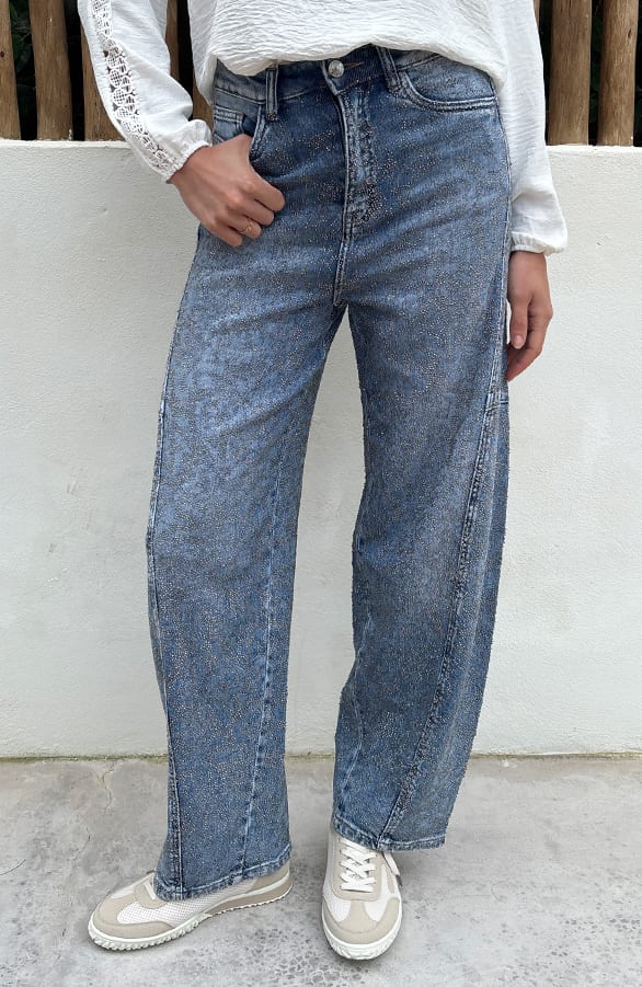 Diamond Barrel Jeans Stonewash — foto 2