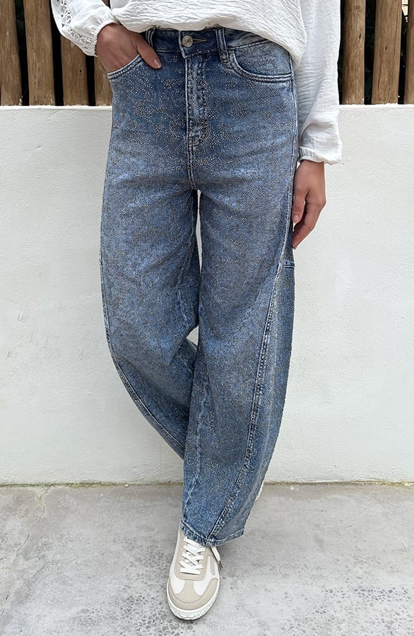 Diamond Barrel Jeans Stonewash — foto 6