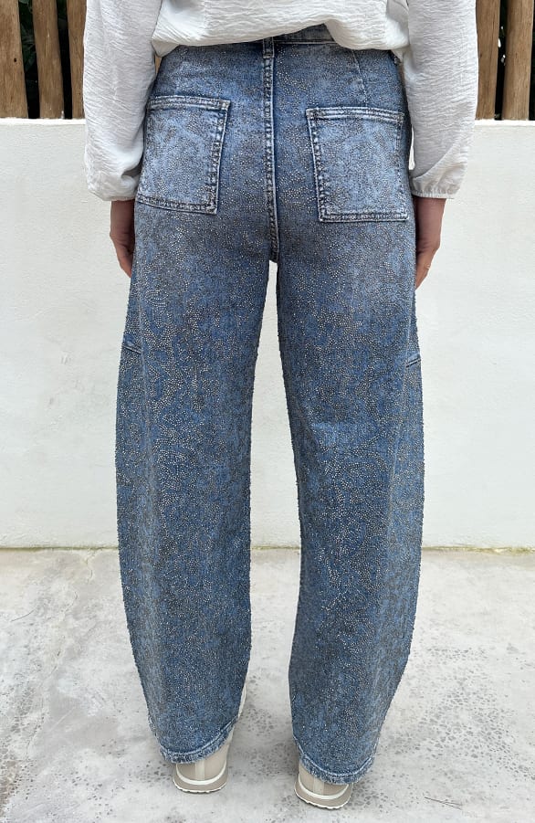Diamond Barrel Jeans Stonewash — foto 3