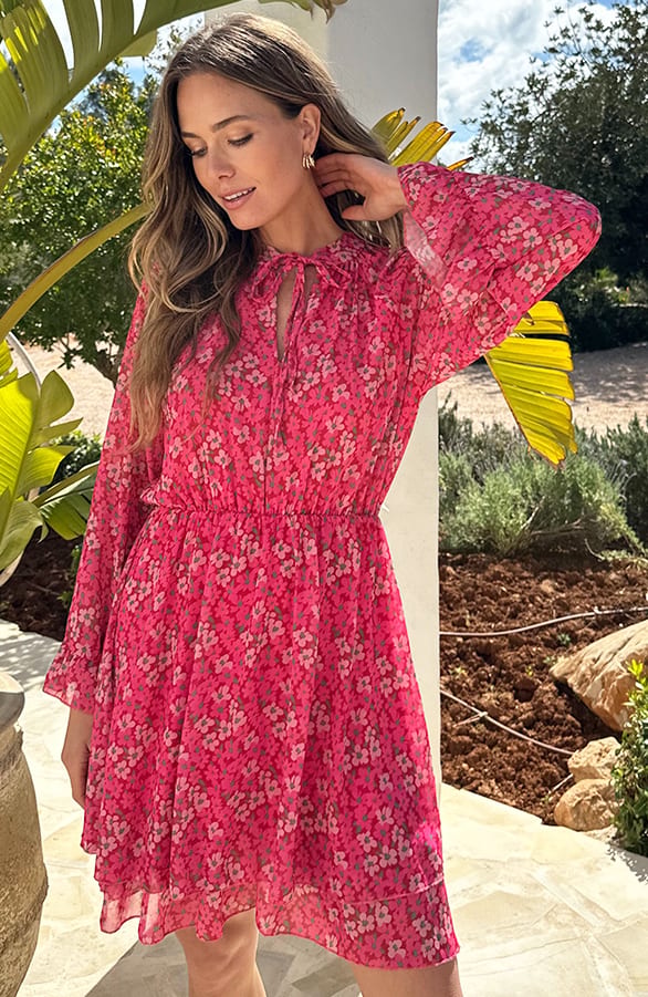 Flowerly Ruffle Jurk Roze – alle jurkjes — foto 6
