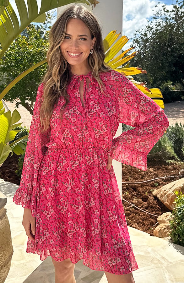 Flowerly Ruffle Jurk Roze – alle jurkjes — foto 8