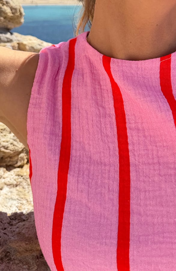 Gestreepte Mousseline Tanktop Rood Roze – shirts & tops — foto 4