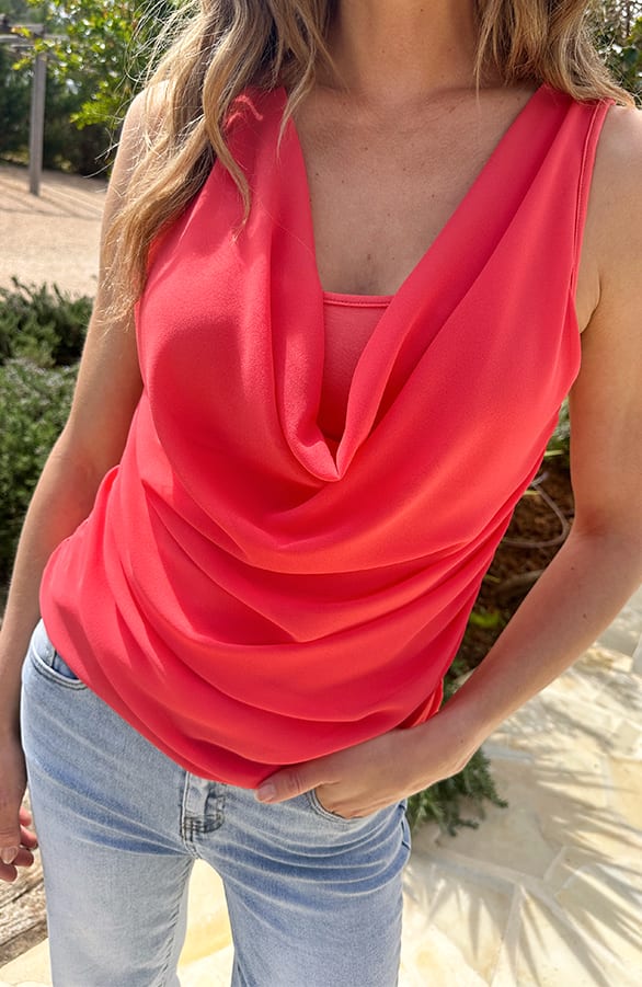 Halter Top Waterfall Koraal – shirts & tops — foto 5