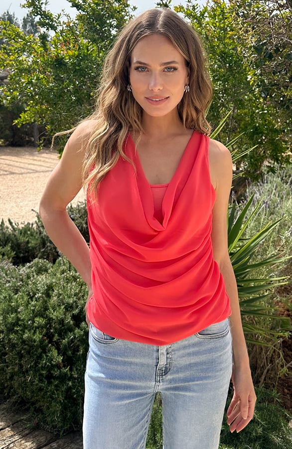 Halter Top Waterfall Koraal – shirts & tops — foto 3