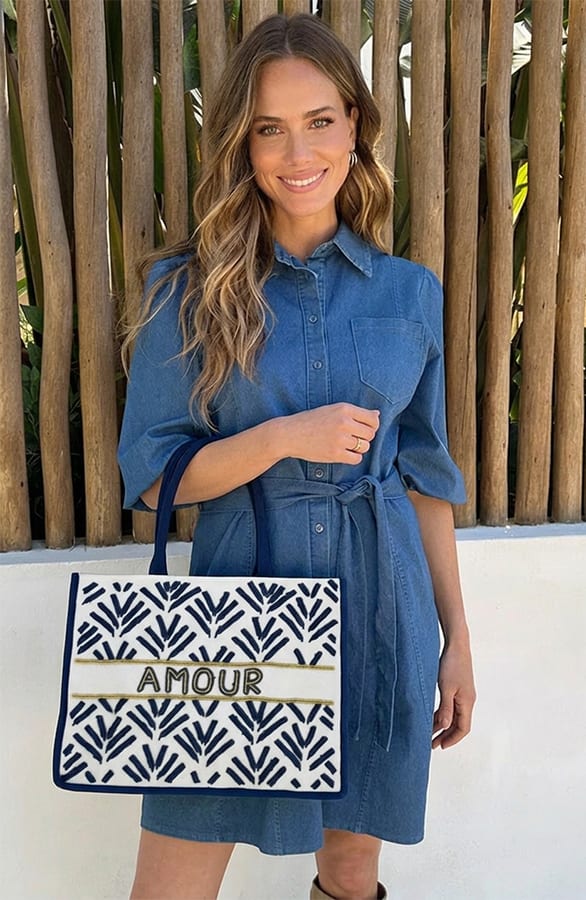 Handgemaakte Tote Bag Amour Marine – accessoires — foto 3
