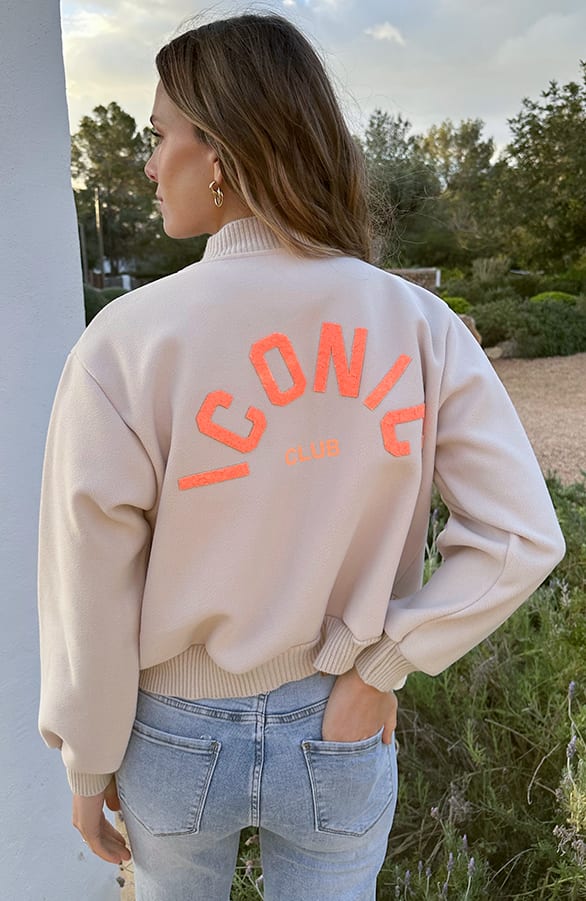 Iconic Club Bomber Jacket Neon Orange
