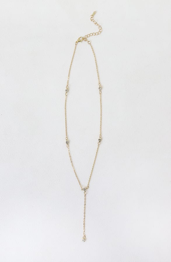Iconic Ketting Met Diamantjes Goud – accessoires — foto 3