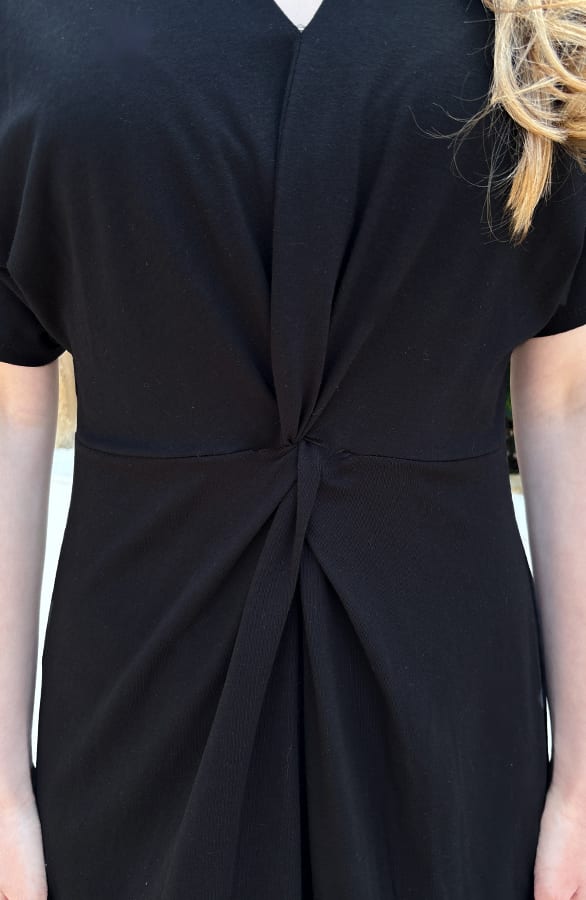 Katoenen Twist Jurk Lilly Zwart – alle jurkjes — foto 4